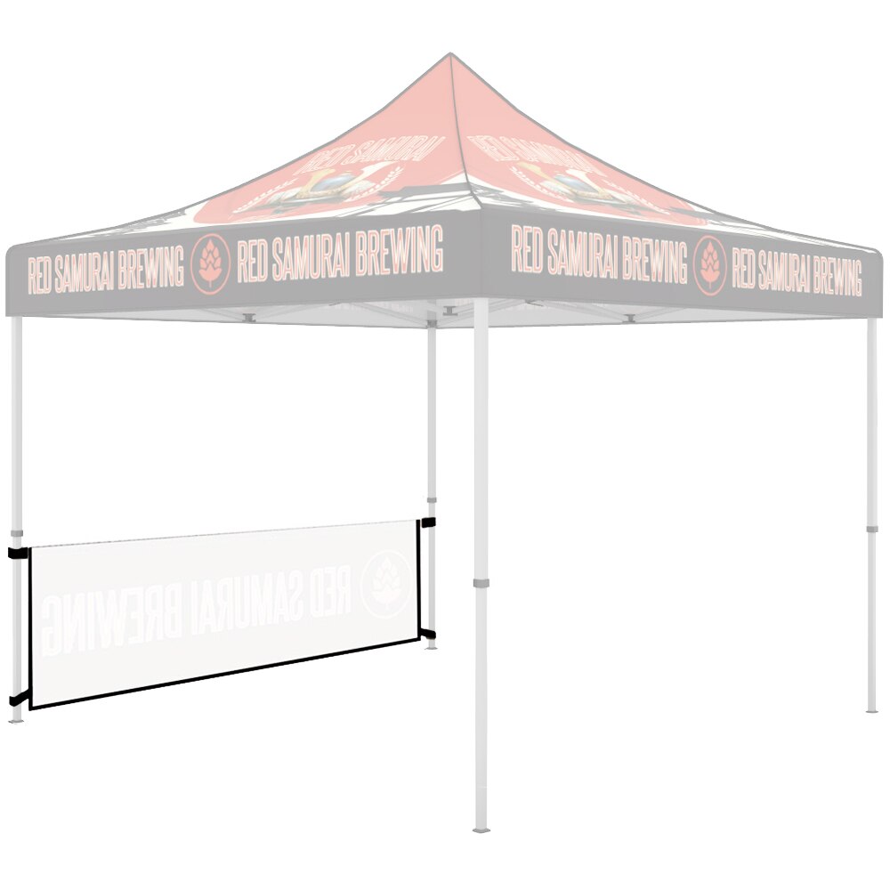 ONE CHOICE® 10 ft. Steel Canopy Tent Half Wall — Single Sided Graphic Package / Black Trim Color